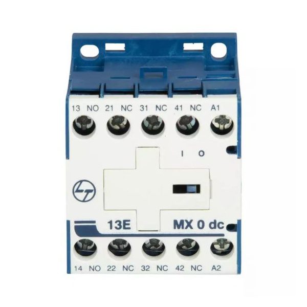 MX0 Mini Control contactor 4A 4P 415V AC 1NO 3NC AC-15 110V DC Coil L T CS940431OOO cs940431ooo mx0 13e dc front