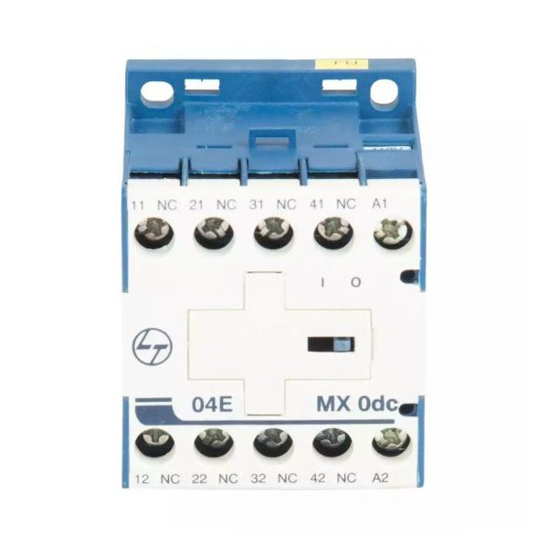 MX0 Mini Control contactor 4A 4P 415V AC 4NC AC-15 110V DC Coil L T CS940441OOO cs940441ooo mx0 04e dc front