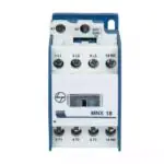 MNX Contactor 18A 3P 415V AC In Built 1NC AC-3 220V AC Coil 50 60 Hz L T CS94101KOOO cs94100booo mnx 18 front