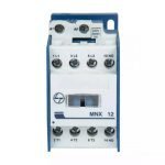 MNX Contactor 12A 3P 415V AC In Built 1NC AC-3 415V AC Coil 50 60 Hz L T CS94109DOOO cs94108booo mnx 12 front