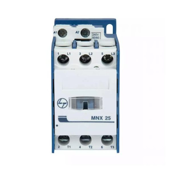 MNX Contactor 25A 3P 415V AC AC-3 24V AC Coil 50 60 Hz L T CS94110GOOO cs94110booo mnx 25 front