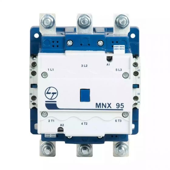cs94136booo_mnx_95_front.jpg MNX Contactor 95A 3P 415V AC AC-3 220V AC Coil 50 60 Hz L T CS94136KOOO cs94136booo mnx 95 front