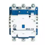 MNX Contactor 110A 3P 415V AC AC-3 110V AC Coil 50 60 Hz L T CS94137AOOO cs94137booo mnx 110 front