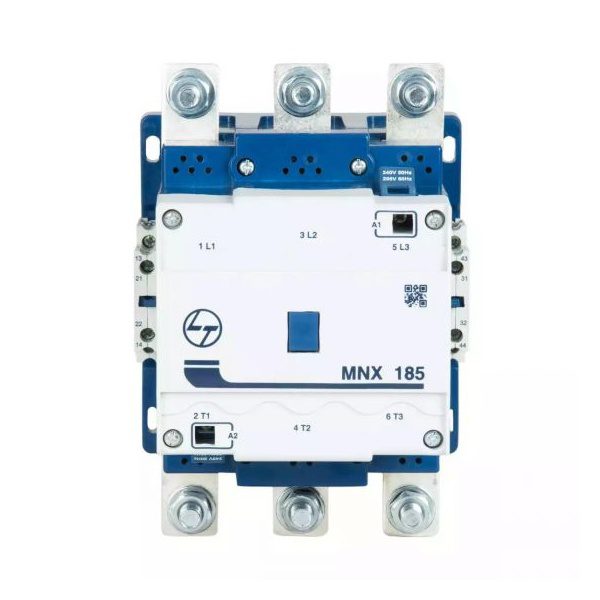 MNX Contactor 185A 3P 415V AC AC-3 110V AC Coil 50 60 Hz L T CS94139AOOO cs94139booo mnx 185 front