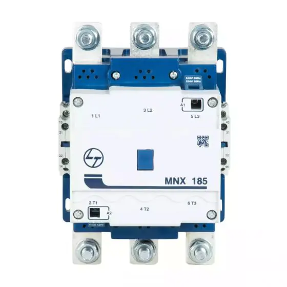 cs94139booo_mnx_185_front.jpg MNX Contactor 185A 3P 415V AC AC-3 110V AC Coil 50 60 Hz L T CS94139AOOO cs94139booo mnx 185 front