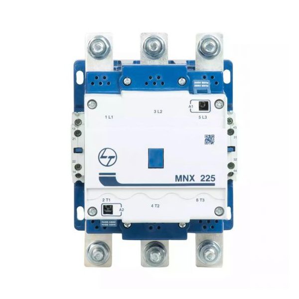 MNX Contactor 225A 3P 415V AC AC-3 110V AC Coil 50 60 Hz L T CS94140AOOO cs94140booo mnx 225 front