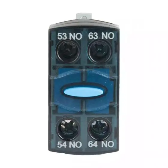 MO 9-110 MO0 Accessory Add on auxiliary contact block Front Mounting 2NO L T CS94591OOOO cs94591oooo mo aob front