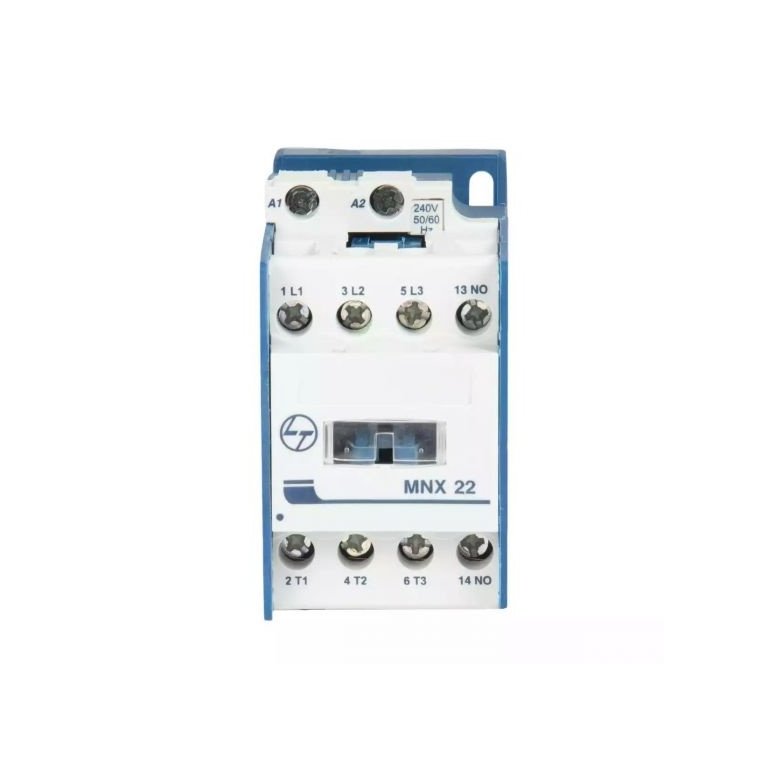 MNX Contactor 22A 3P 415V AC In Built 1NC AC-3 24V AC Coil 50 60 Hz L T CS94981GOOO cs94980booo mnx 22 front