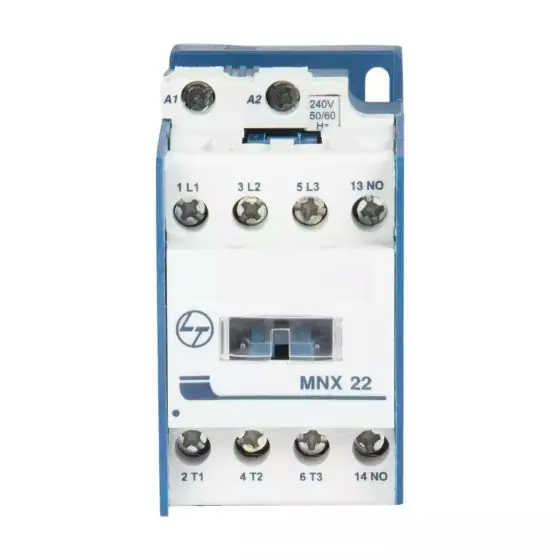 cs94980booo_mnx_22_front.jpg MNX Contactor 22A 3P 415V AC In Built 1NC AC-3 24V AC Coil 50 60 Hz L T CS94981GOOO cs94980booo mnx 22 front