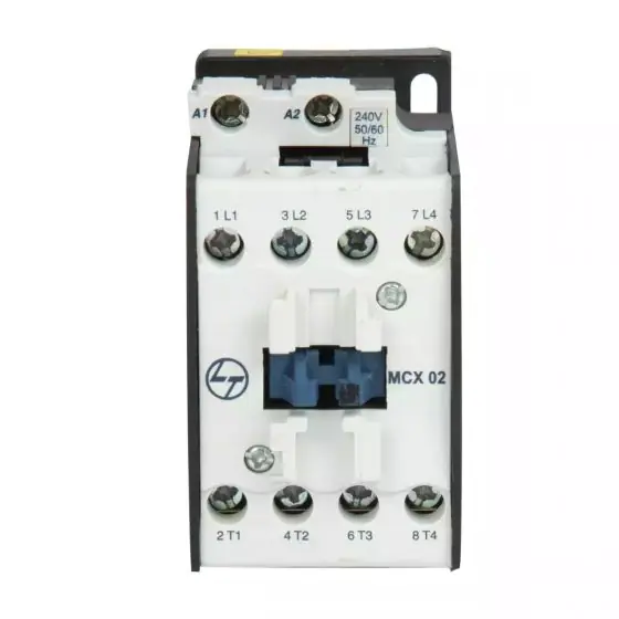 MCX Contactor 25A 4P 415V AC AC-1 220V AC Coil 50 60 Hz L T CS97010KOOO cs97010booo mcx 02 front