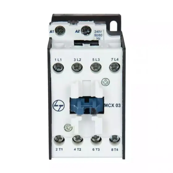 MCX Contactor 32A 4P 415V AC AC-1 415V AC Coil 50 60 Hz L T CS97011DOOO cs97011booo mcx03 contactor 240v 50hz front