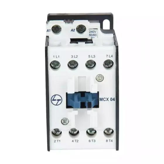 MCX Contactor 40A 4P 415V AC AC-1 110V AC Coil 50 60 Hz L T CS97012AOOO cs97012booo mcx 04 front