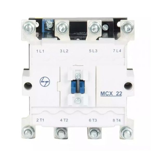 MCX Contactor 100A 4P 415V AC AC-1 110V AC Coil 50 60 Hz L T CS97017AOOO cs97017booo mcx 22 front