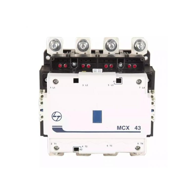 MCX Contactor 400A 4P 415V AC In Built 2NO 2NC AC-1 220V AC Coil 50 60 Hz L T CS97025KOOO cs97025booo mcx 43 front