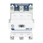 MNX Contactor 70A 3P 415V AC AC-3 240V AC Coil 50 60 Hz L T CS97076BOOO cs97076booo mnx 70 front