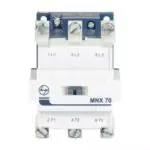 MNX Contactor 70A 3P 415V AC AC-3 240V AC Coil 50 60 Hz L T CS97076BOOO cs97076booo mnx 70 front