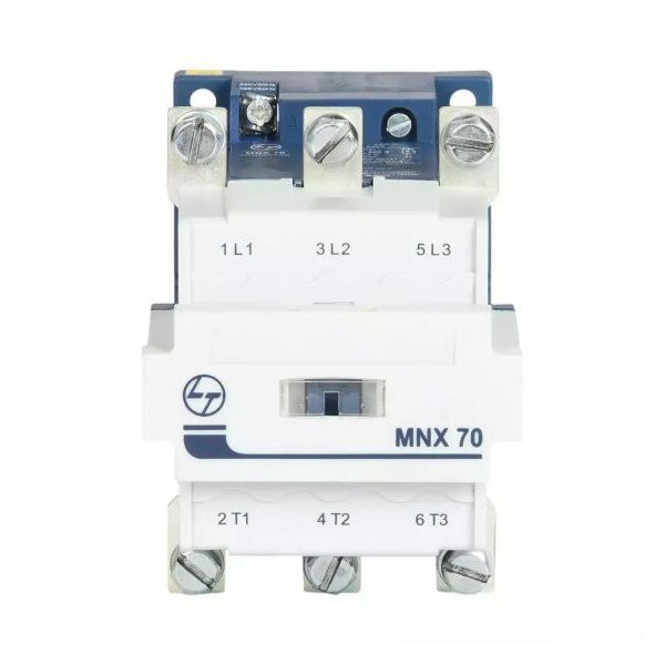 MNX Contactor 70A 3P 415V AC AC-3 240V AC Coil 50 60 Hz L T CS97076BOOO cs97076booo mnx 70 front