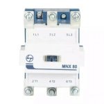 MNX Contactor 80A 3P 415V AC AC-3 220V AC Coil 50 60 Hz L T CS97077KOOO cs97077booo mnx 80 front
