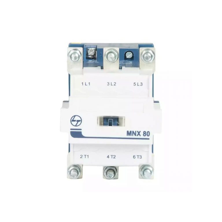 MNX Contactor 80A 3P 415V AC AC-3 220V AC Coil 50 60 Hz L T CS97077KOOO cs97077booo mnx 80 front