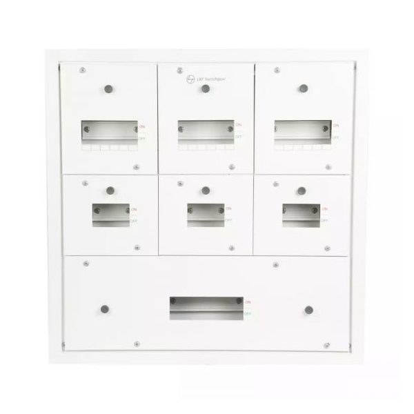 Exora DB 7 Segment 4 Way Single Door IP30 Modular I C L T DBPSG004SD dbpsg006sd 7 seg 6w sd ip30 front