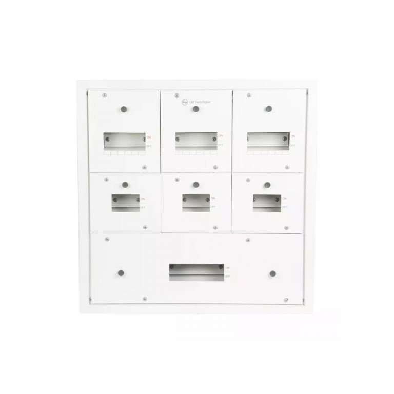 Exora DB 7 Segment 4 Way Single Door IP30 Modular I C L T DBPSG004SD dbpsg006sd 7 seg 6w sd ip30 front