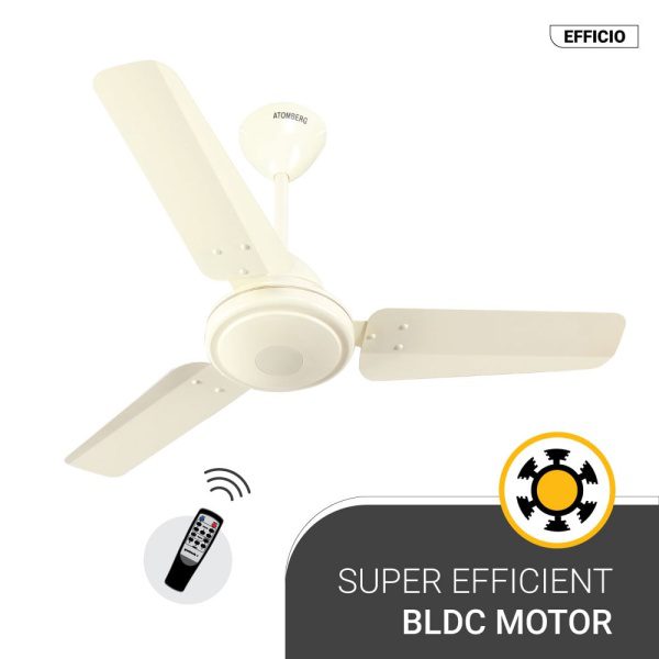 Atomberg Efficio 900 mm BLDC Ceiling Fan with Remote Control Ivory efficio 900 ivory 1