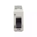 enGem 16A SP Mini MCB 3 kA White L T CB93101KW16 engem16aspminimcb3ka cb93101kw16 front