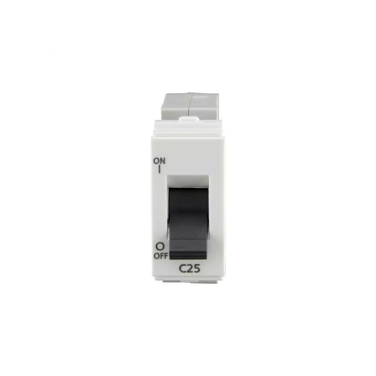 enGem 25A SP Mini MCB 3 kA White L T CB93101KW25 engem25aspminimcb3ka cb93101kw25 front