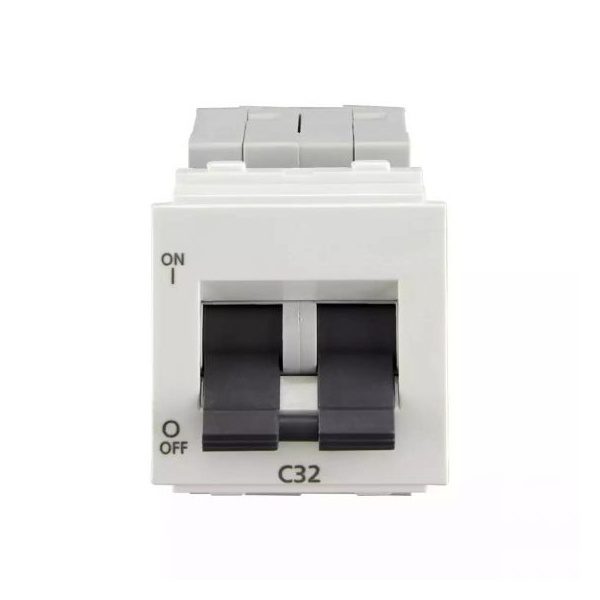 enGem 32A DP Mini MCB 3 kA White L T CB93202KW32 engem32adpminimcb3ka cb93202kw32 front