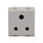 enGem 3 Pin Socket 6A with ISI White L T CB93602CW06 engem3pinsocket6awithisi cb93602cw06 front