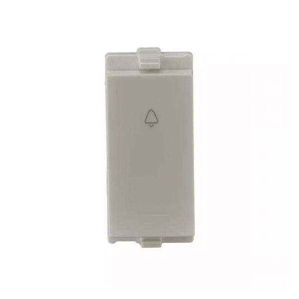 enGem Bell Push 6A 1M White L T CB93101BW06 engembellpush6a1m cb93101bw06 front