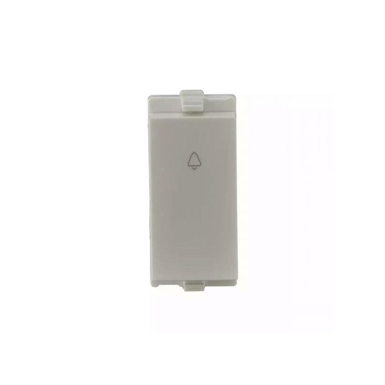 enGem Bell Push 6A 1M White L T CB93101BW06 engembellpush6a1m cb93101bw06 front