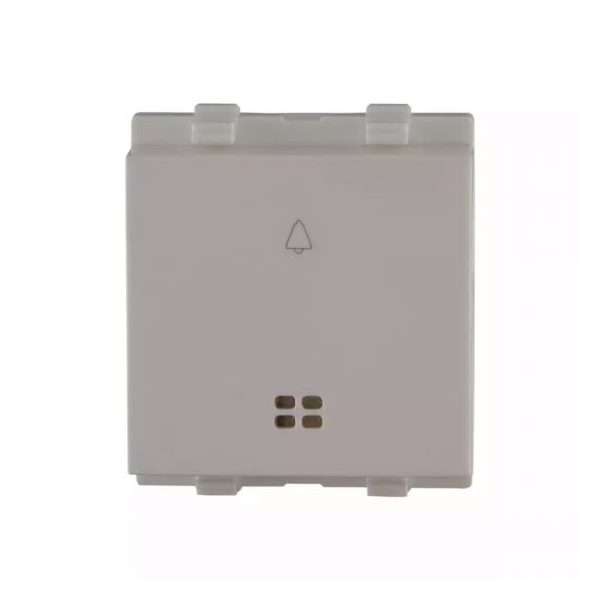 enGem bell push 6A with indicator 2M White L T CB93302BW06 engembellpush6awithindicator2m cb93302bw06 front