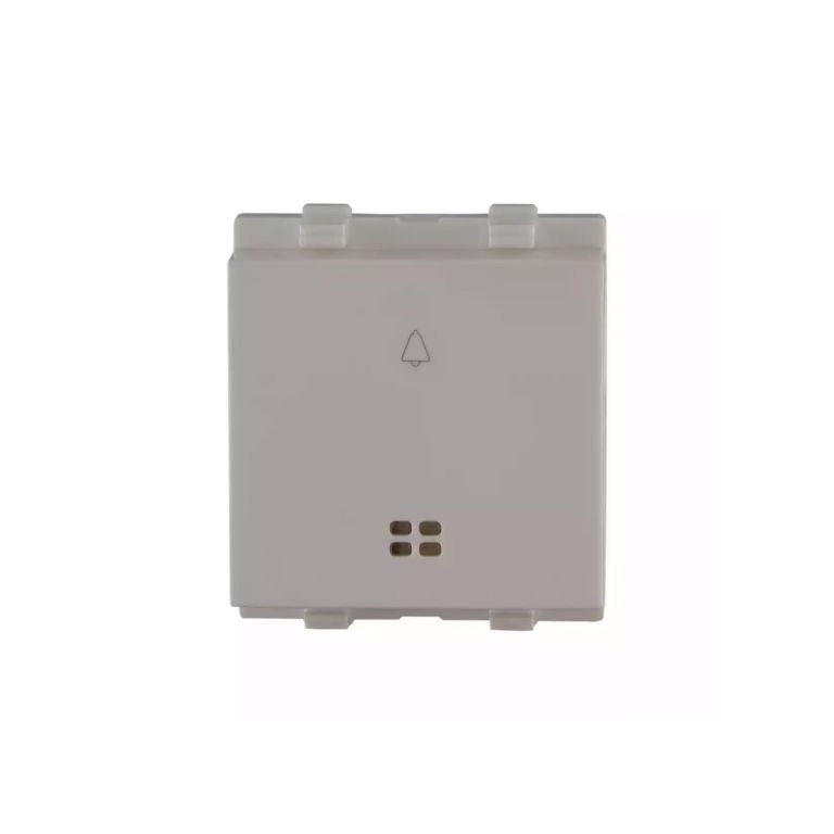 enGem bell push 6A with indicator 2M White L T CB93302BW06 engembellpush6awithindicator2m cb93302bw06 front