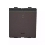 englaze 10A bell push M Grey L T CB92102BM10 englaze10abellpushmgrey cb92102bm10 front