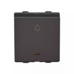 englaze 10A bell push with ind M Grey L T CB92302BM10 englaze10abellpushwithindmgrey cb92302bm10 front