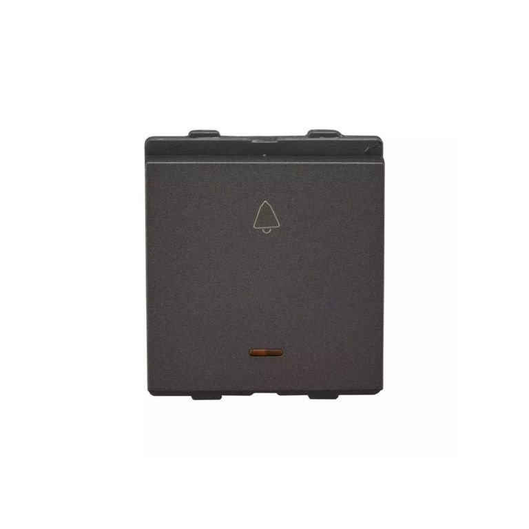 englaze 10A bell push with ind M Grey L T CB92302BM10 englaze10abellpushwithindmgrey cb92302bm10 front