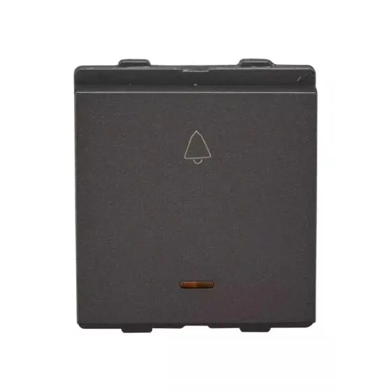 englaze 10A bell push with ind M Grey L T CB92302BM10 englaze10abellpushwithindmgrey cb92302bm10 front