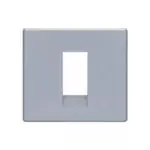 englaze 1 module plate M Silver L T CB92101FS01 englaze1moduleplateframecovermoonlightsilver cb92101fs01 front