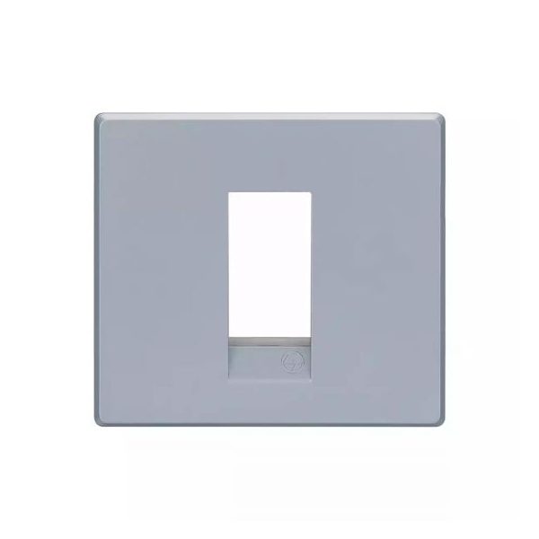 englaze 1 module plate M Silver L T CB92101FS01 englaze1moduleplateframecovermoonlightsilver cb92101fs01 front