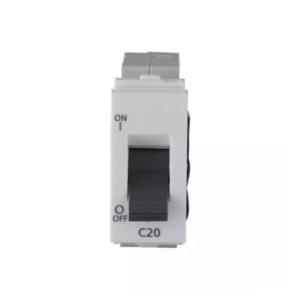 englaze 20A SP Mini MCB 3 kA L T CB92101KW20 englaze20aspminimcb3ka cb92101kw20 front