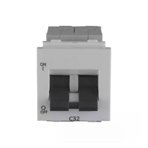 englaze 32A DP Mini MCB 3 kA L T CB92202KW32 englaze32adpminimcb3ka cb92202kw32 front
