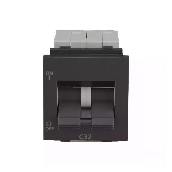 englaze 25A DP Mini MCB 3 kA M Grey L T CB92202KM25 englaze32adpminimcb3kamgrey cb92202km32 front