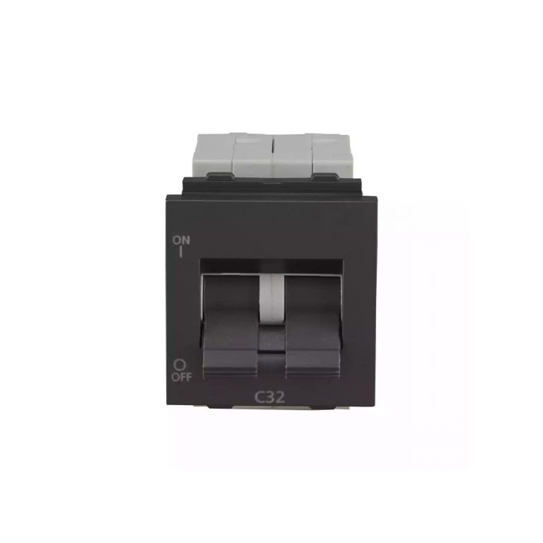 englaze 25A DP Mini MCB 3 kA M Grey L T CB92202KM25 englaze32adpminimcb3kamgrey cb92202km32 front