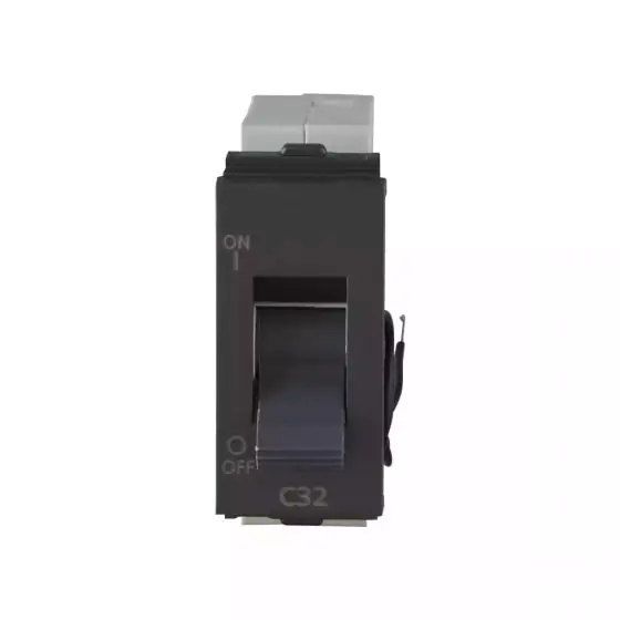 englaze 32A SP Mini MCB 3 kA M Grey L T CB92101KM32 englaze32aspminimcb3kamgrey cb92101km32 front