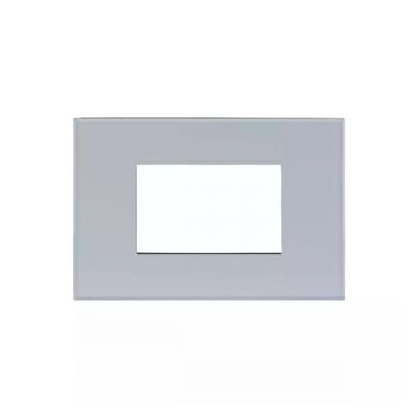 englaze 8M Glass plate Horztl S Silver L T CB92108FS02 englaze3moduleglassplatessilver cb92103fs02 front 1