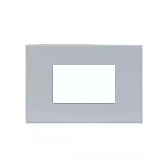 englaze 8M Glass plate Horztl S Silver L T CB92108FS02 englaze3moduleglassplatessilver cb92103fs02 front 1