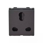 entice socket 6A 16A with ISI 2M Cha Grey L T CB91302CG16 englaze6a 16a3pinsocketmgreywithisi cb92302cm16 front