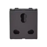 entice socket 6A 16A with ISI 2M Cha Grey L T CB91302CG16 englaze6a 16a3pinsocketmgreywithisi cb92302cm16 front
