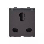 englaze 6A 16A 3pin Socket with ISI M Grey 2M L T CB92302CM16 englaze6a 16a3pinsocketmgreywithisi cb92302cm16 front 1